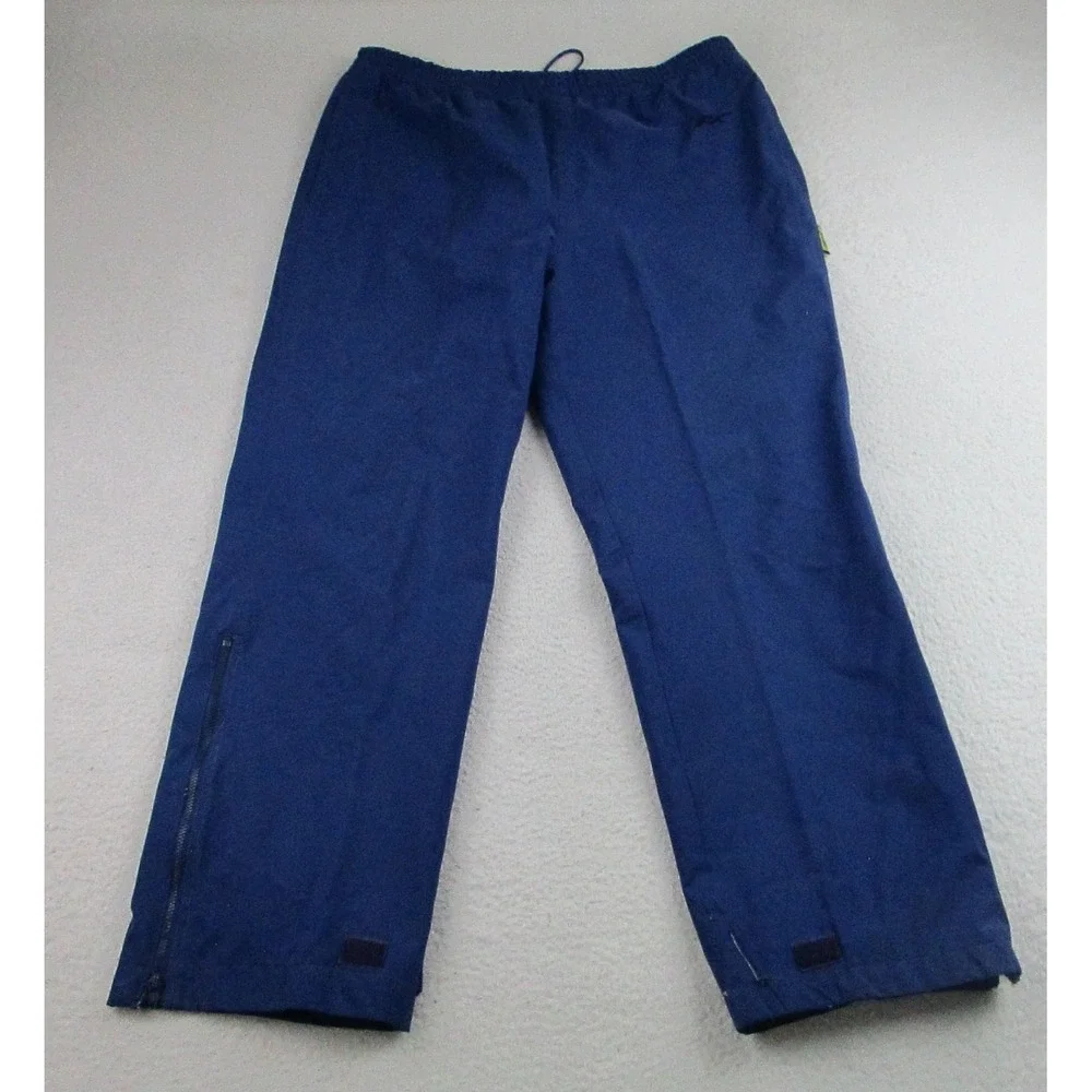 ASICS Pants Mens Medium Blue‎ Gore-Tex Waterproof Rain Zip Ankle Nylon GB-03
